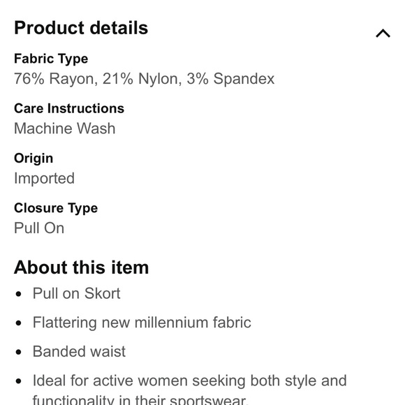 Zac & Rachel Women's New Millennium Pull-on Skort. Sz 8 - Picture 12 of 12